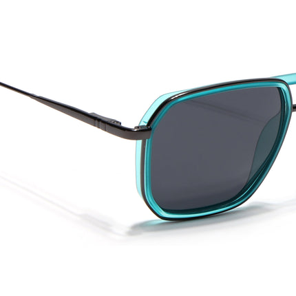 Eyejack Sea Green & Grey Wayfarer Polarized Sunglasses for Men & Women (2507PCL1523)