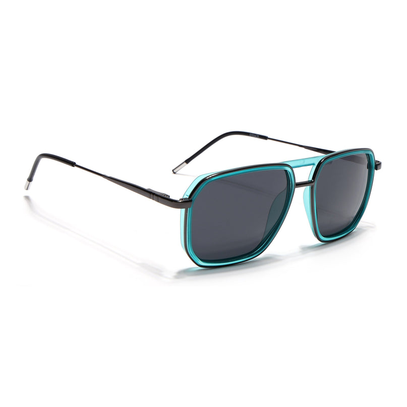 Eyejack Sea Green & Grey Wayfarer Polarized Sunglasses for Men & Women (2507PCL1523)