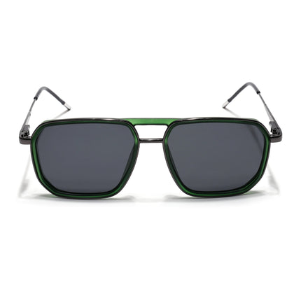 Eyejack Green & Grey Wayfarer Polarized Sunglasses for Men & Women (2507PCL1524)
