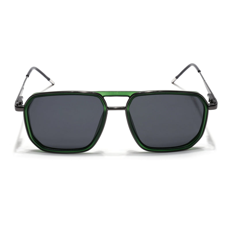 Eyejack Green & Grey Wayfarer Polarized Sunglasses for Men & Women (2507PCL1524)