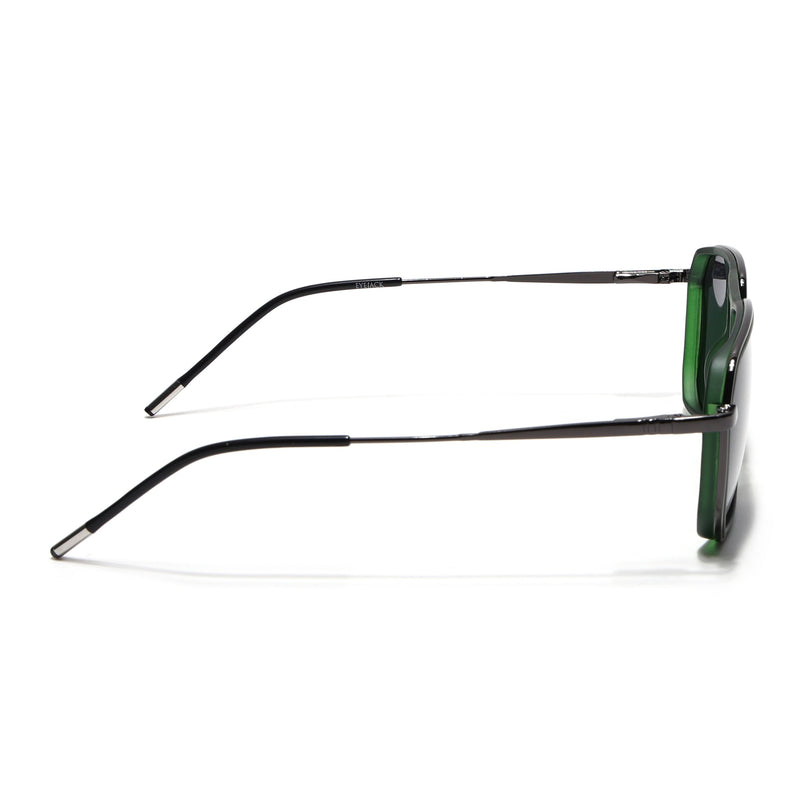 Eyejack Green & Grey Wayfarer Polarized Sunglasses for Men & Women (2507PCL1524)