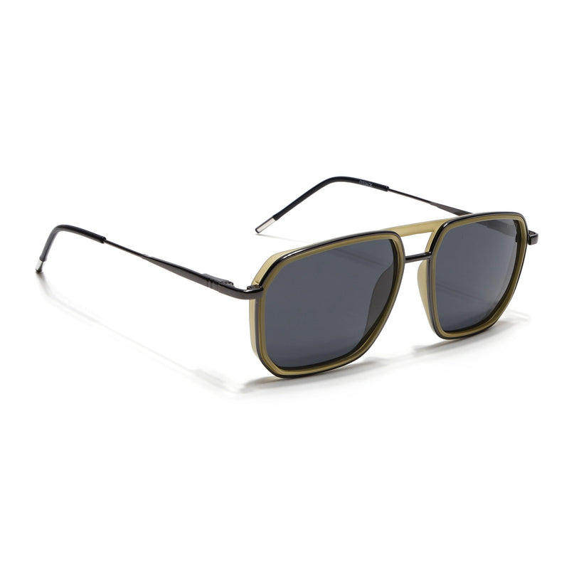 Eyejack Light Green & Grey Wayfarer Polarized Sunglasses for Men & Women (2507PCL1525)