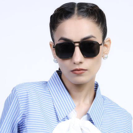 Eyejack Olive & Grey Wayfarer Polarized Sunglasses for Men & Women (2507PCL1526)