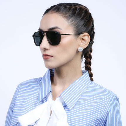 Eyejack Olive & Grey Wayfarer Polarized Sunglasses for Men & Women (2507PCL1526)