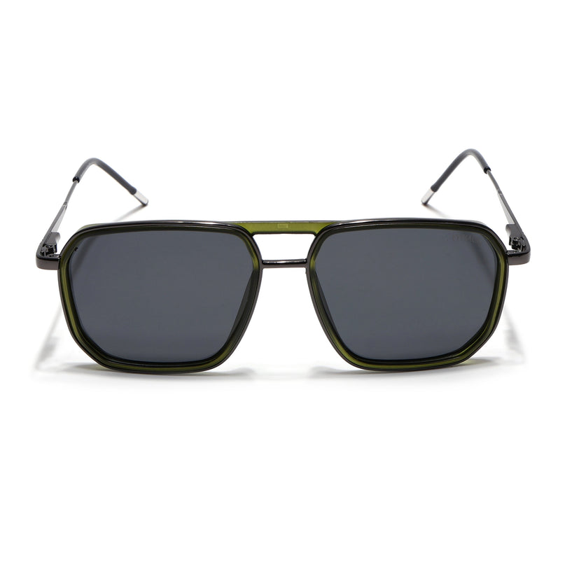 Eyejack Olive & Grey Wayfarer Polarized Sunglasses for Men & Women (2507PCL1526)