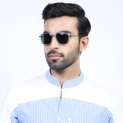 Eyejack Transparent & Grey Wayfarer Polarized Sunglasses for Men & Women (2507PCL1527)