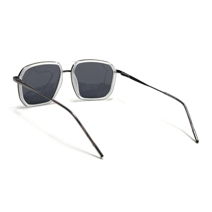 Eyejack Transparent & Grey Wayfarer Polarized Sunglasses for Men & Women (2507PCL1527)