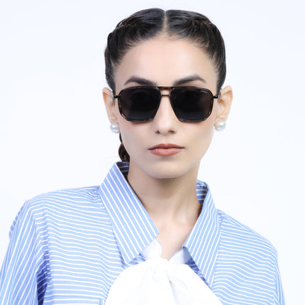 Eyejack Demi Brown & Grey Wayfarer Polarized Sunglasses for Men & Women (2507PCL1528)