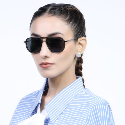 Eyejack Demi Brown & Grey Wayfarer Polarized Sunglasses for Men & Women (2507PCL1528)