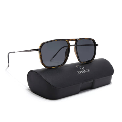Eyejack Demi Brown & Grey Wayfarer Polarized Sunglasses for Men & Women (2507PCL1528)