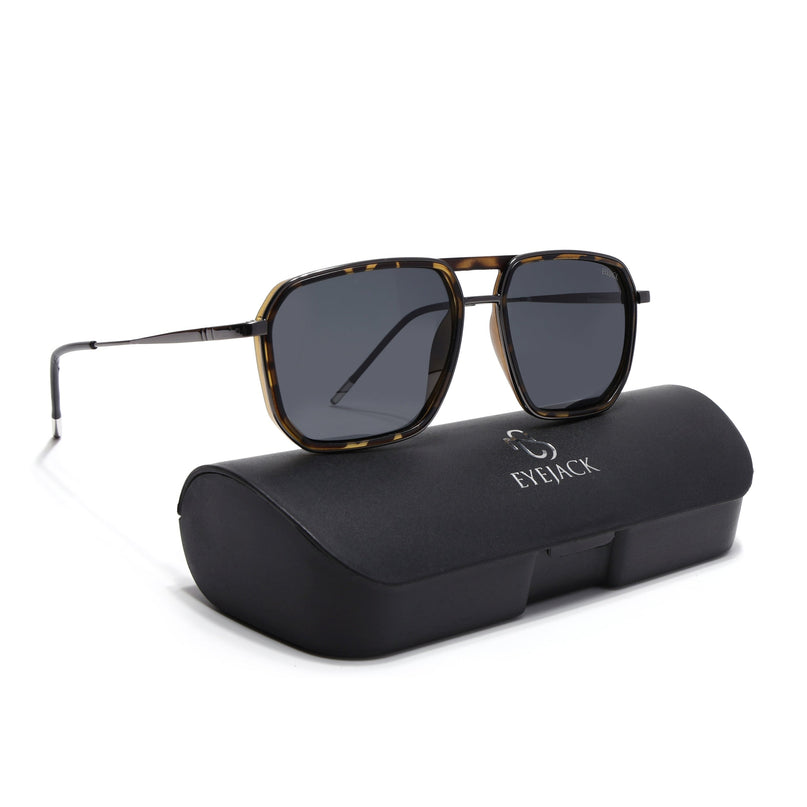 Eyejack Demi Brown & Grey Wayfarer Polarized Sunglasses for Men & Women (2507PCL1528)