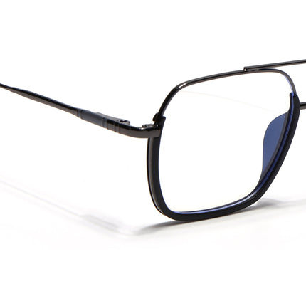 Eyejack Black & Grey Wayfarer Eyeglasses for Men & Women (2508FCL1607-C1)