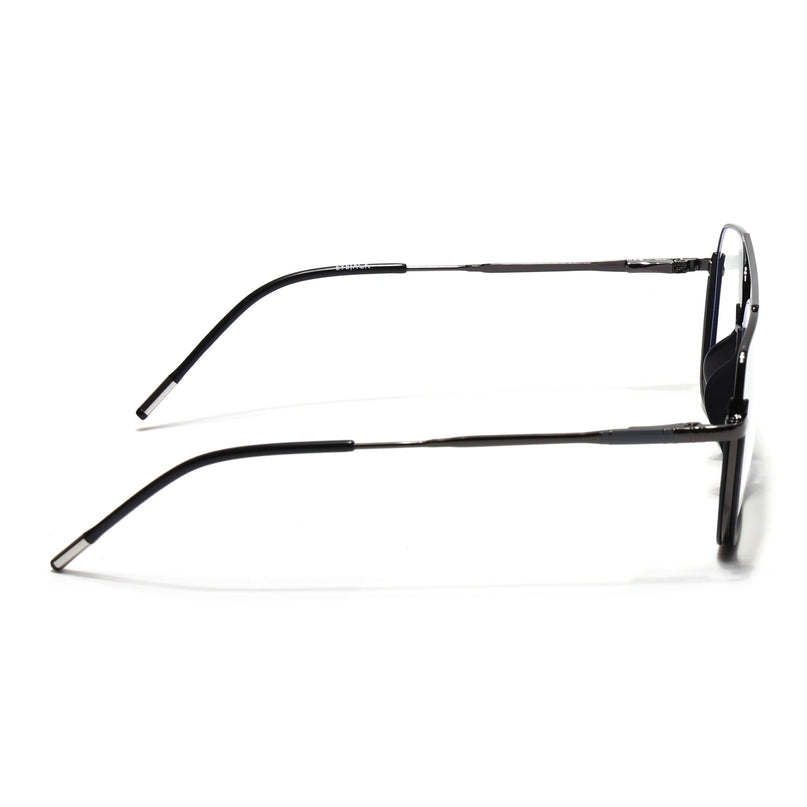 Eyejack Black & Grey Wayfarer Eyeglasses for Men & Women (2508FCL1607-C1)
