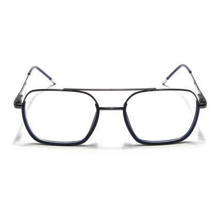 Eyejack Navy Blue & Grey Wayfarer Eyeglasses for Men & Women (2508FCL1608-C2)