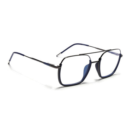 Eyejack Navy Blue & Grey Wayfarer Eyeglasses for Men & Women (2508FCL1608-C2)