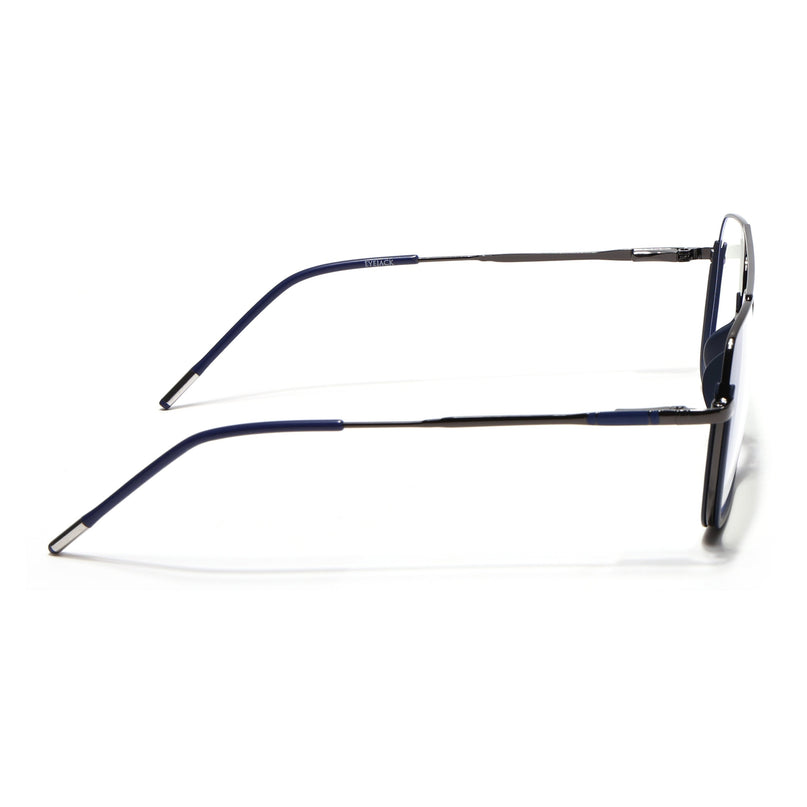 Eyejack Navy Blue & Grey Wayfarer Eyeglasses for Men & Women (2508FCL1608-C2)
