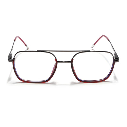 Eyejack Red & Grey Wayfarer Eyeglasses for Men & Women (2508FCL1609-C3)