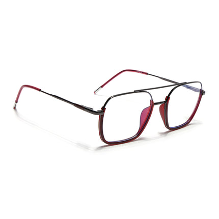 Eyejack Red & Grey Wayfarer Eyeglasses for Men & Women (2508FCL1609-C3)