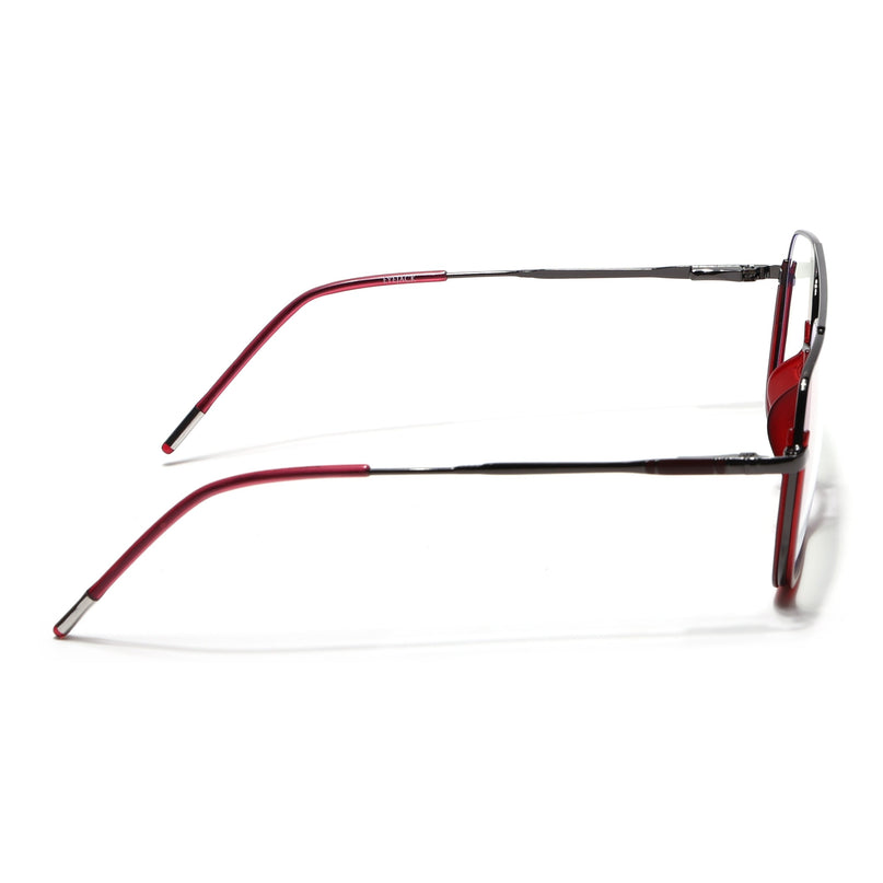 Eyejack Red & Grey Wayfarer Eyeglasses for Men & Women (2508FCL1609-C3)
