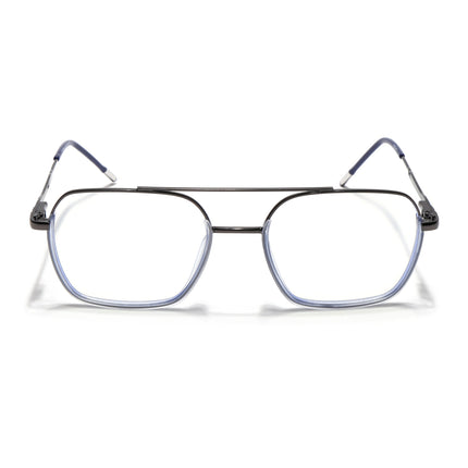 Eyejack Blue & Grey Wayfarer Eyeglasses for Men & Women (2508FCL1610-C4)