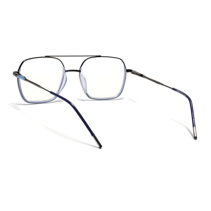 Eyejack Blue & Grey Wayfarer Eyeglasses for Men & Women (2508FCL1610-C4)