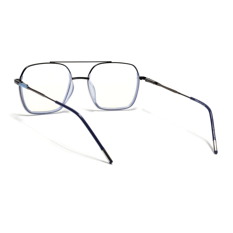 Eyejack Blue & Grey Wayfarer Eyeglasses for Men & Women (2508FCL1610-C4)