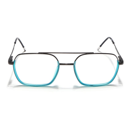 Eyejack Sea Green & Grey Wayfarer Eyeglasses for Men & Women (2508FCL1611-C5)