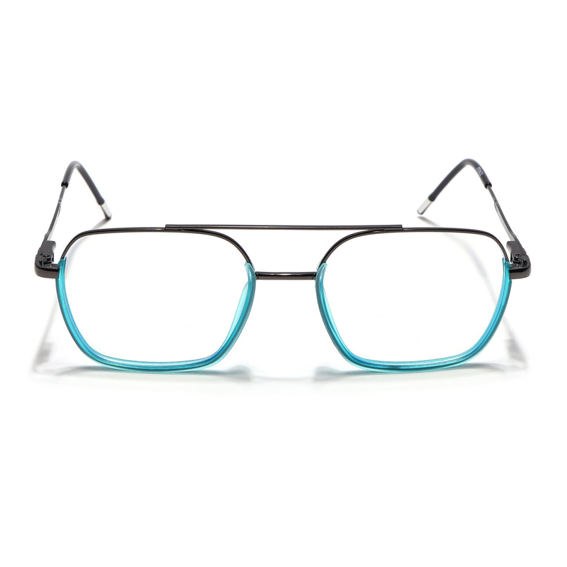 Eyejack Sea Green & Grey Wayfarer Eyeglasses for Men & Women (2508FCL1611-C5)