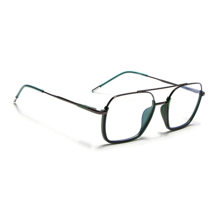 Eyejack Green & Grey Wayfarer Eyeglasses for Men & Women (2508FCL1612-C6)