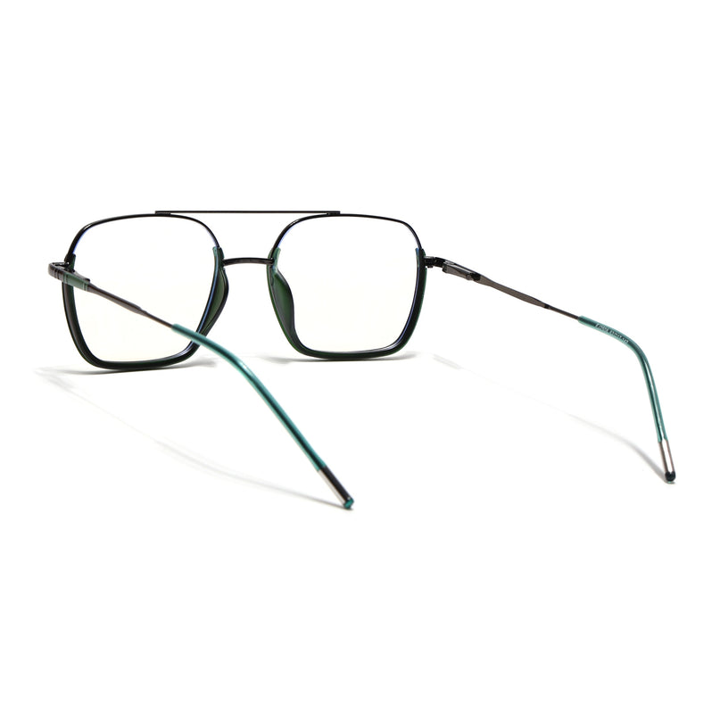 Eyejack Green & Grey Wayfarer Eyeglasses for Men & Women (2508FCL1612-C6)