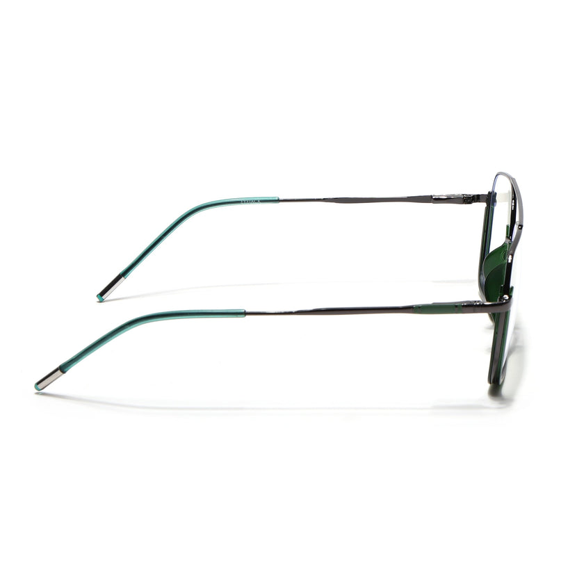 Eyejack Green & Grey Wayfarer Eyeglasses for Men & Women (2508FCL1612-C6)