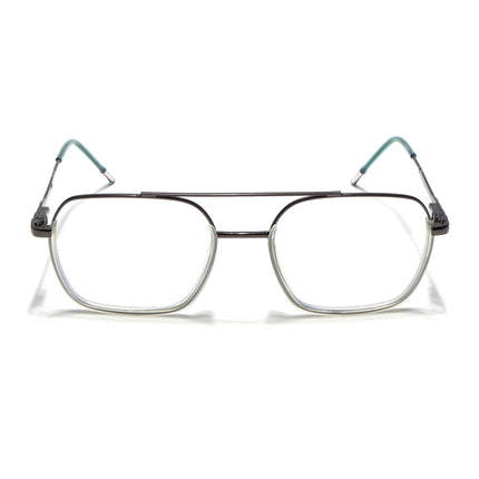 Eyejack Light Green & Grey Wayfarer Eyeglasses for Men & Women (2508FCL1614-C8)