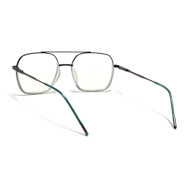 Eyejack Light Green & Grey Wayfarer Eyeglasses for Men & Women (2508FCL1614-C8)