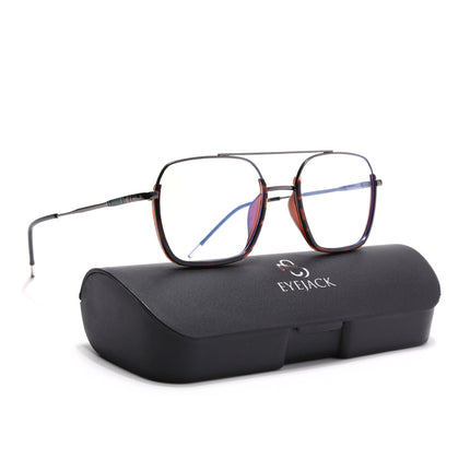 Eyejack Demi Brown & Grey Wayfarer Eyeglasses for Men & Women (2508FCL1615-C9)