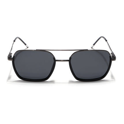Eyejack Black & Grey Wayfarer Polarized Sunglasses for Men & Women (2508PCL1529)