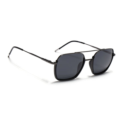 Eyejack Black & Grey Wayfarer Polarized Sunglasses for Men & Women (2508PCL1529)