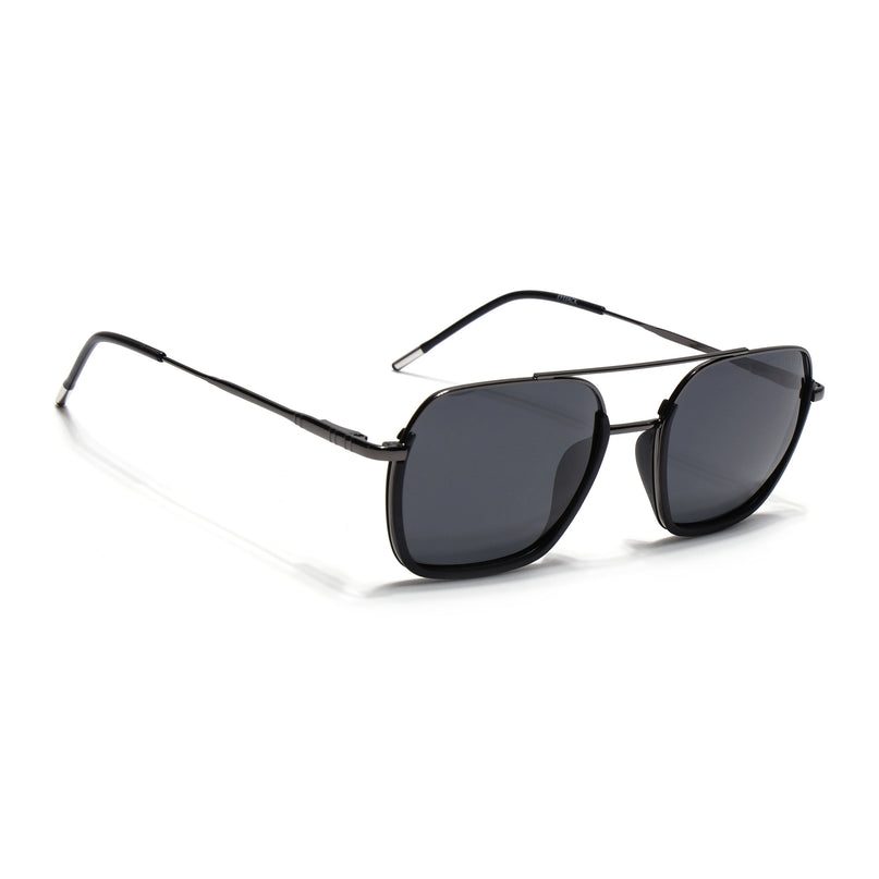 Eyejack Black & Grey Wayfarer Polarized Sunglasses for Men & Women (2508PCL1529)