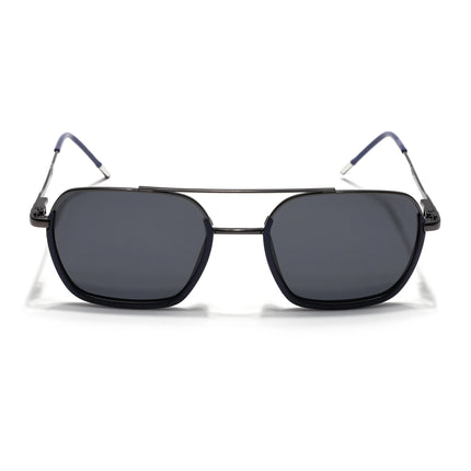 Eyejack Navy Blue & Grey Wayfarer Polarized Sunglasses for Men & Women (2508PCL1530)