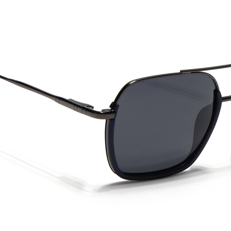 Eyejack Navy Blue & Grey Wayfarer Polarized Sunglasses for Men & Women (2508PCL1530)