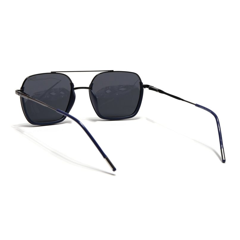 Eyejack Navy Blue & Grey Wayfarer Polarized Sunglasses for Men & Women (2508PCL1530)