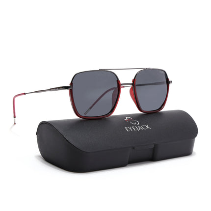 Eyejack Red & Grey Wayfarer Polarized Sunglasses for Men & Women (2508PCL1531)