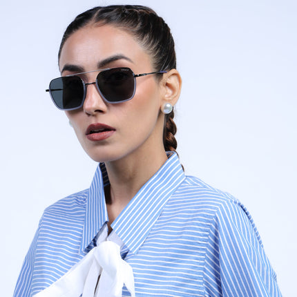 Eyejack Blue & Grey Wayfarer Polarized Sunglasses for Men & Women (2508PCL1532)