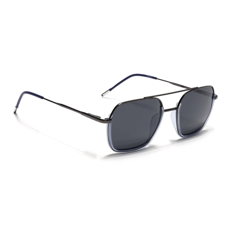 Eyejack Blue & Grey Wayfarer Polarized Sunglasses for Men & Women (2508PCL1532)