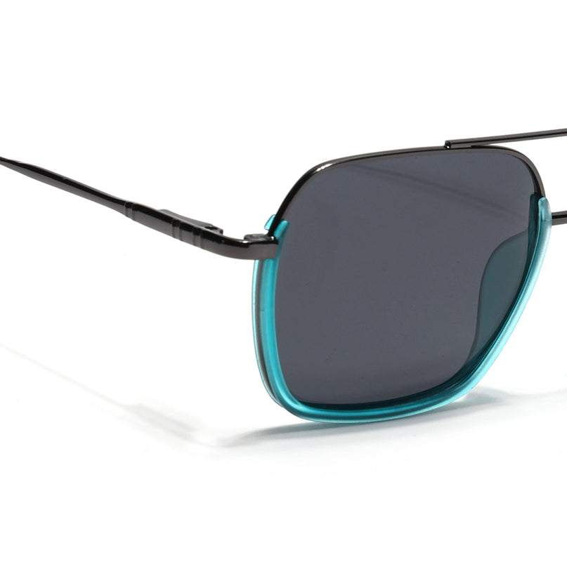 Eyejack Sea Green & Grey Wayfarer Polarized Sunglasses for Men & Women (2508PCL1533)