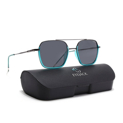 Eyejack Sea Green & Grey Wayfarer Polarized Sunglasses for Men & Women (2508PCL1533)