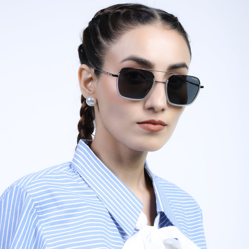 Eyejack Transparent & Grey Wayfarer Polarized Sunglasses for Men & Women (2508PCL1535)