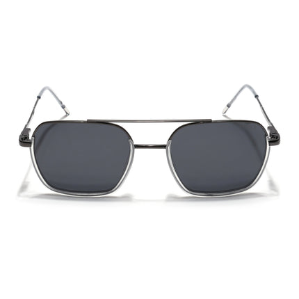 Eyejack Transparent & Grey Wayfarer Polarized Sunglasses for Men & Women (2508PCL1535)