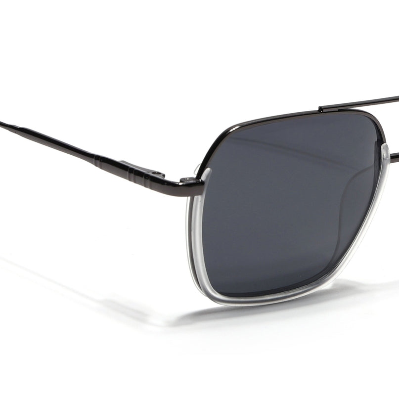 Eyejack Transparent & Grey Wayfarer Polarized Sunglasses for Men & Women (2508PCL1535)