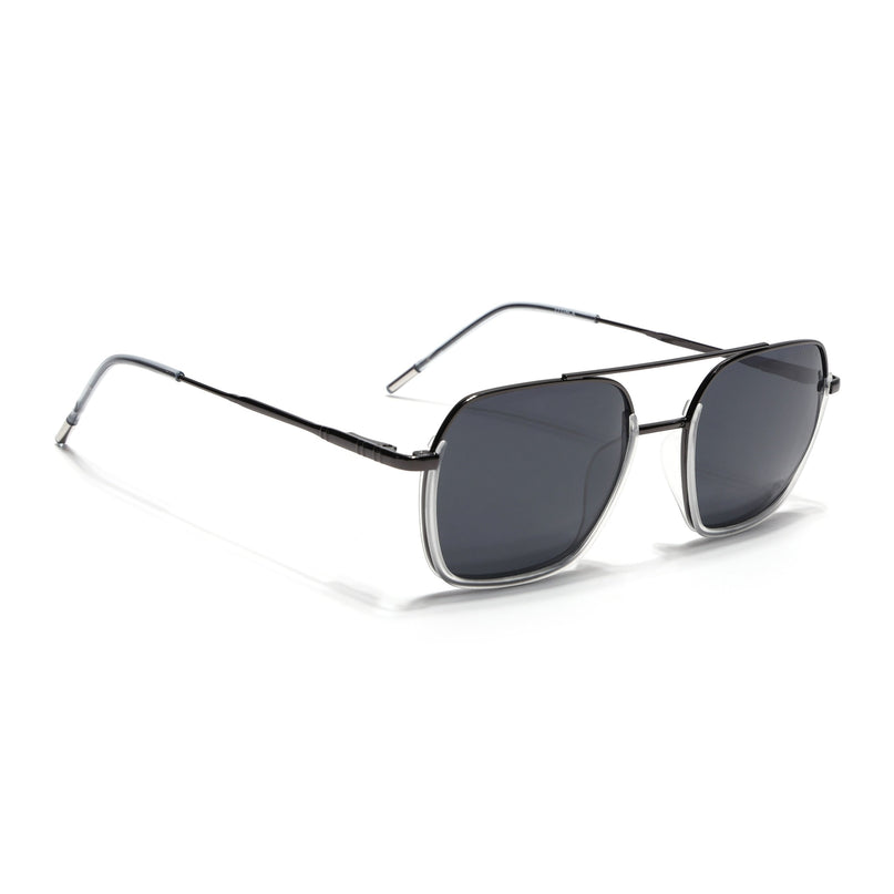 Eyejack Transparent & Grey Wayfarer Polarized Sunglasses for Men & Women (2508PCL1535)