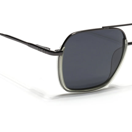 Eyejack Light Green & Grey Wayfarer Polarized Sunglasses for Men & Women (2508PCL1536)